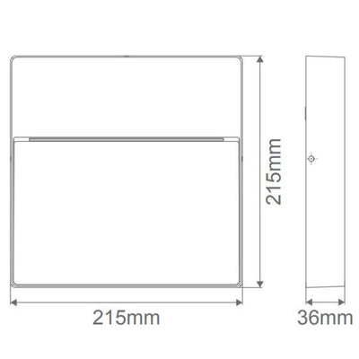 Domus ZEKE-9-SQR - 9W 12V DC LED Exterior Square Surface Mount Step Light IP65 - DRIVER REQUIRED-Domus Lighting-Ozlighting.com.au