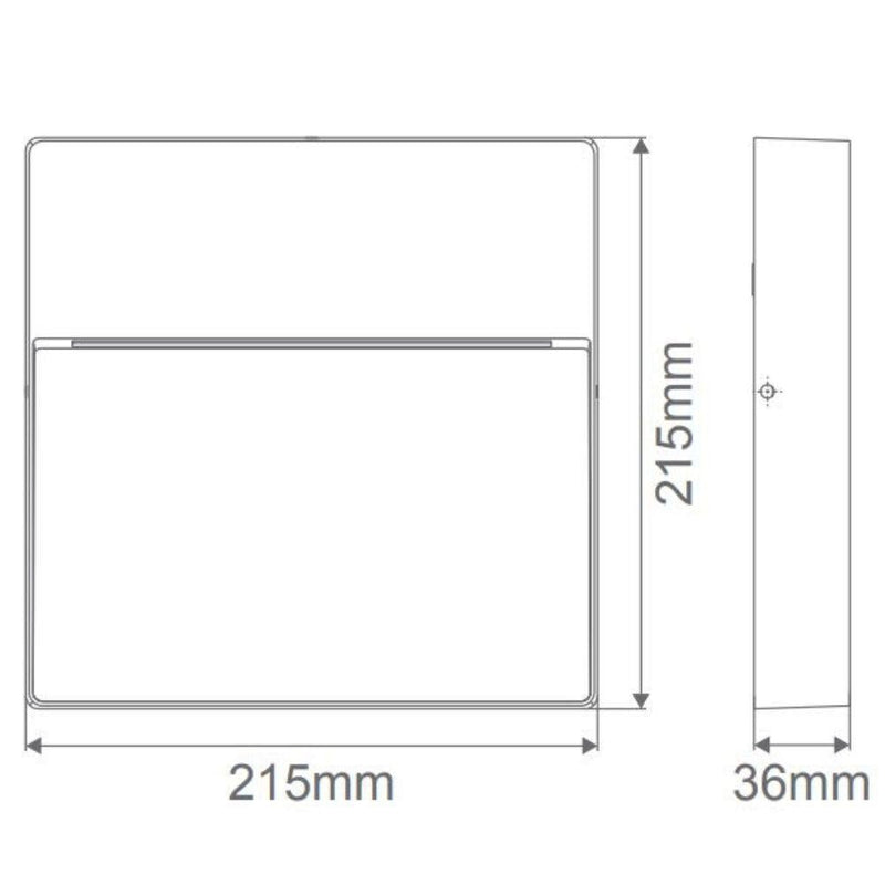 Domus ZEKE-9-SQR - 9W 12V DC LED Exterior Square Surface Mount Step Light IP65 - DRIVER REQUIRED-Domus Lighting-Ozlighting.com.au