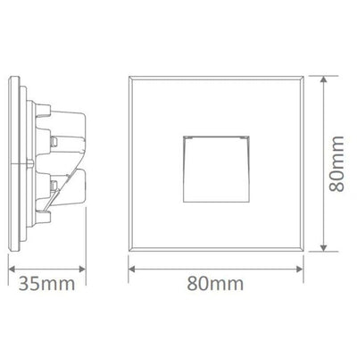 Domus ZONE-2 - 2W Recessed LED Steplight IP65 Frosted Glass-Domus Lighting-Ozlighting.com.au