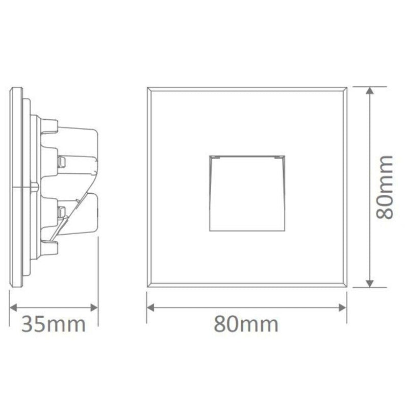 Domus ZONE-2 - 2W Recessed LED Steplight IP65 Frosted Glass-Domus Lighting-Ozlighting.com.au