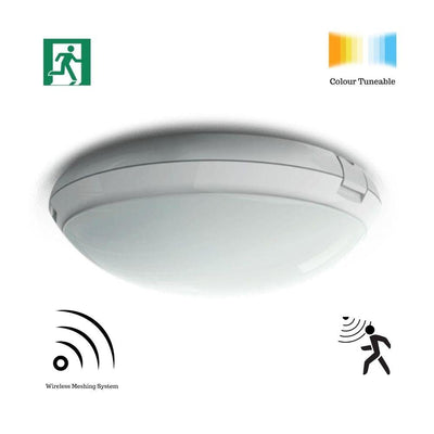 Ektor PEARL-IP65-PRO-CT-EM-LK - 25W Lynk LED Tuneable Emergency Bunker Ceiling Light With Optional Sensor IP65-Ektor Lighting-Ozlighting.com.au