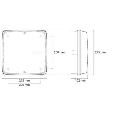 Ektor QUADRO-PRO-LK - 27W LED Lynk Exterior Bunker Ceiling Light With Optional Sensor IP65-Ektor Lighting-Ozlighting.com.au