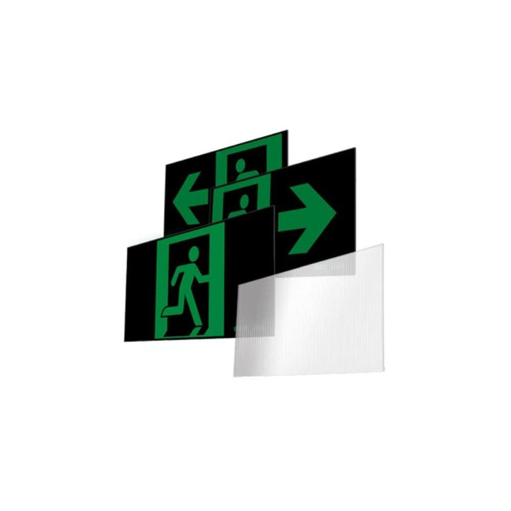Ektor RAZOR-16M - 1.75W LED Recessed Slimblade Emergency Exit Sign Light IP20-Ektor Lighting-Ozlighting.com.au