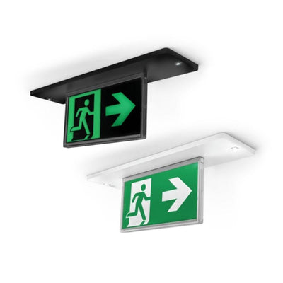 Ektor RAZOR-16M - 1.75W LED Recessed Slimblade Emergency Exit Sign Light IP20-Ektor Lighting-Ozlighting.com.au