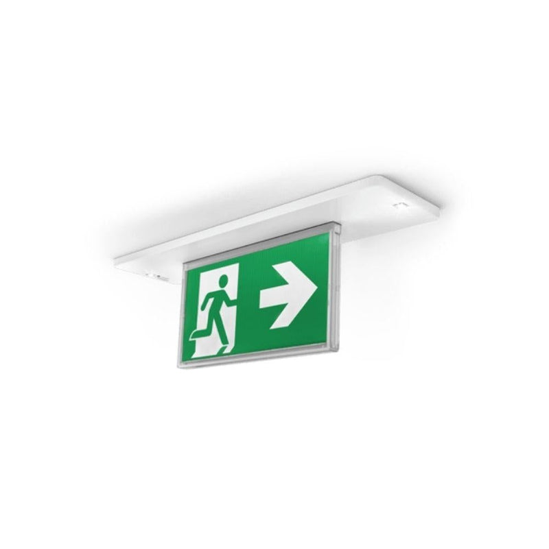 Ektor RAZOR-16M-LK - 1.75W LED Lynk Recessed Slimblade Emergency Exit Sign Light IP20-Ektor Lighting-Ozlighting.com.au