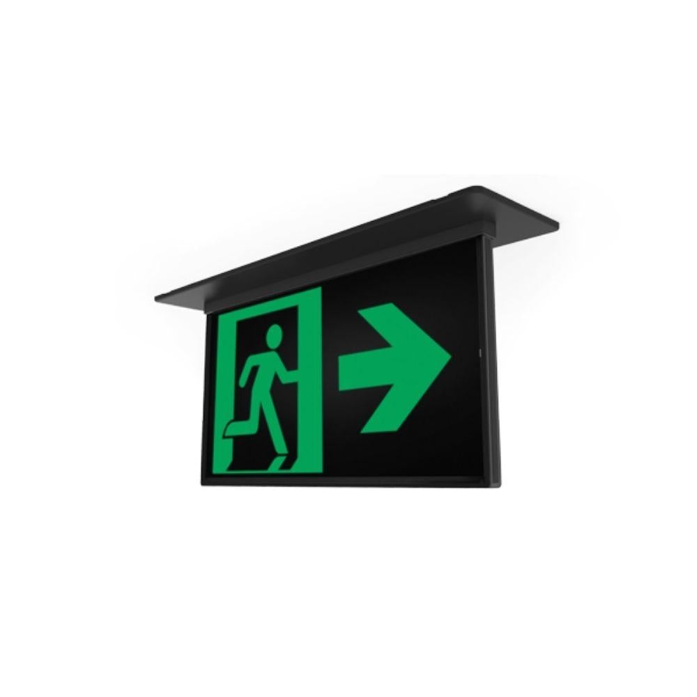 Ektor RAZOR Emergency Exit Light - IP20, Recessed, Surface Mount-Ektor Lighting-Ozlighting.com.au