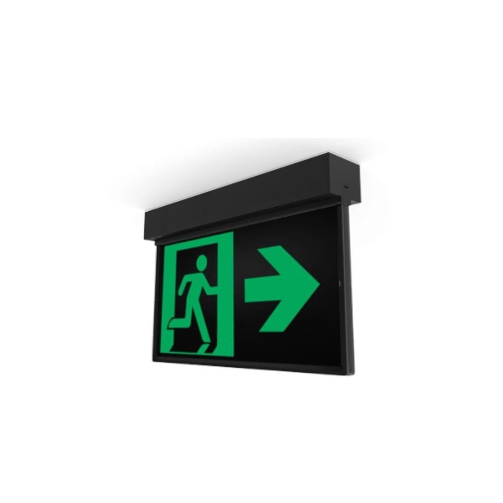 Ektor RAZOR Emergency Exit Light - IP20, Recessed, Surface Mount-Ektor Lighting-Ozlighting.com.au