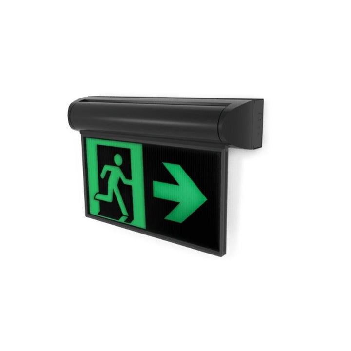 Ektor RAZOR-SWING-24M - 1.7W LED Swing Wall / Ceiling Mounted Emergency Blade Edgelit Exit Sign Light IP20-Ektor Lighting-Ozlighting.com.au