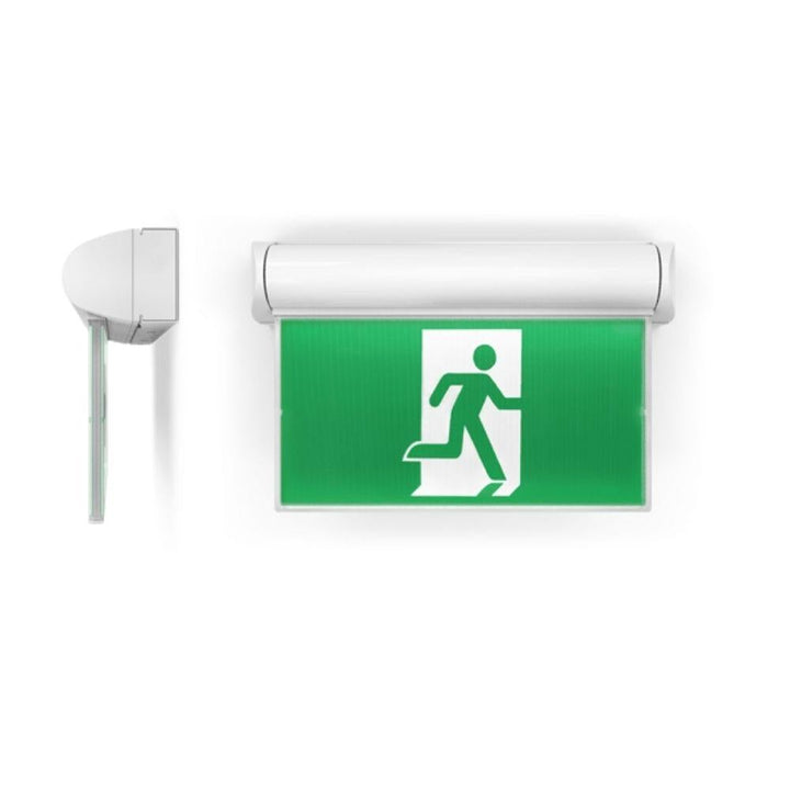 Ektor RAZOR-SWING-24M - 1.7W LED Swing Wall / Ceiling Mounted Emergency Blade Edgelit Exit Sign Light IP20-Ektor Lighting-Ozlighting.com.au