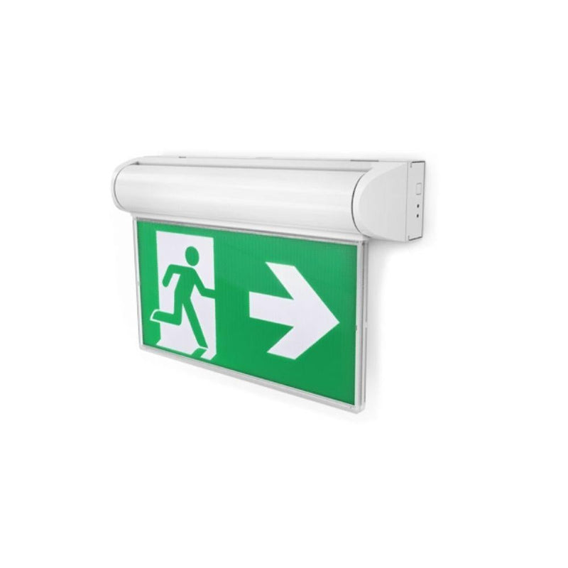 Ektor RAZOR-SWING-24M-LK - 1.7W LED Lynk Swing Wall / Ceiling Mounted Emergency Blade Edgelit Exit Sign Light IP20-Ektor Lighting-Ozlighting.com.au