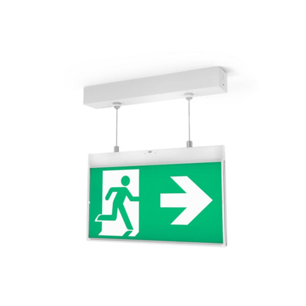 Ektor Razor - Core Surface Pendant Emergency Exit IP20-Ektor Lighting-Ozlighting.com.au