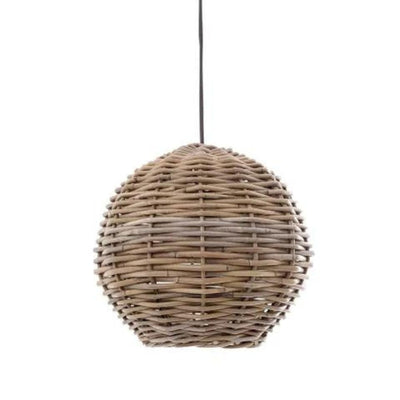 Emac & Lawton - 1 Light Rattan Round Ceiling Pendant-Emac & Lawton-Ozlighting.com.au