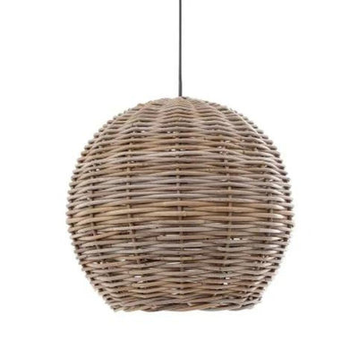 Emac & Lawton - 1 Light Rattan Round Ceiling Pendant-Emac & Lawton-Ozlighting.com.au