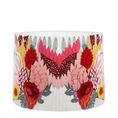 Emac & Lawton - Embroidered Floral Lamp Shade-Emac & Lawton-Ozlighting.com.au