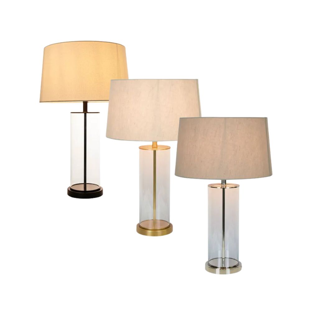 Emac & Lawton IRIS Table Lamp Base - 40W, Glass-Emac & Lawton-Ozlighting.com.au