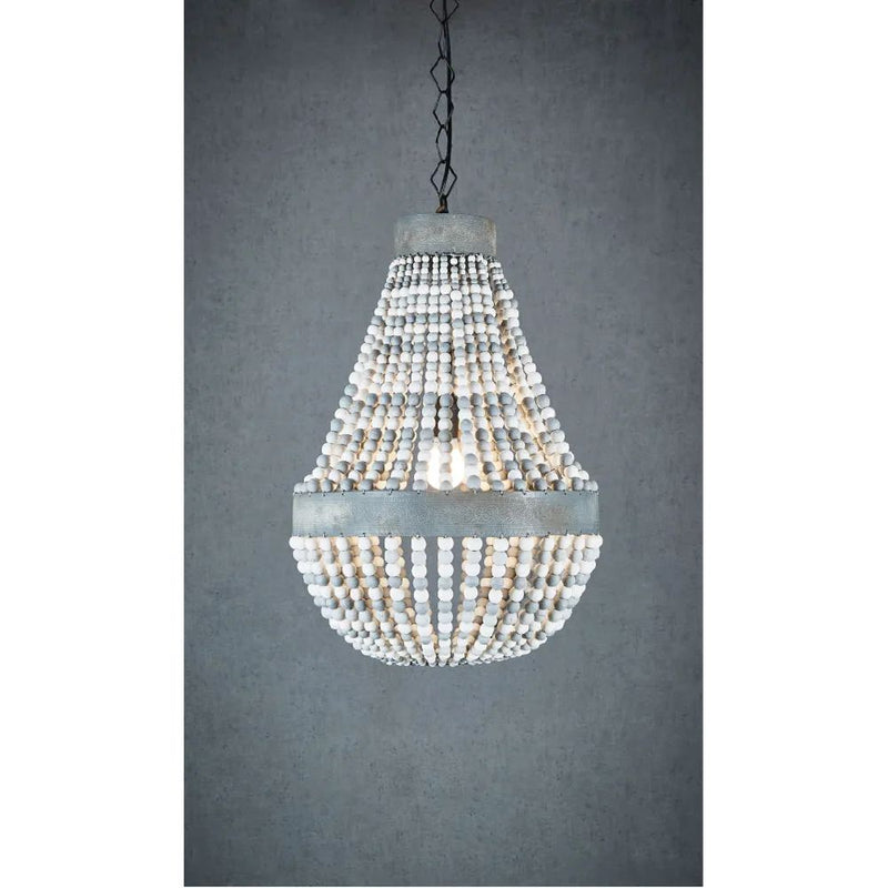 Emac & Lawton KASBAH - 1 Light Beaded Chandelier Pendant-Emac & Lawton-Ozlighting.com.au