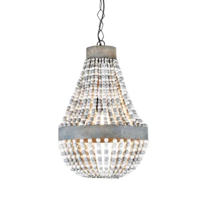 Emac & Lawton KASBAH - 1 Light Beaded Chandelier Pendant-Emac & Lawton-Ozlighting.com.au