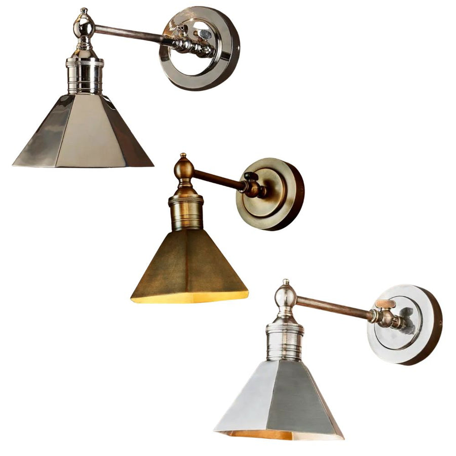 Emac & Lawton MAYFAIR - 25W Wall Light with Metal Shade-Emac & Lawton-Ozlighting.com.au