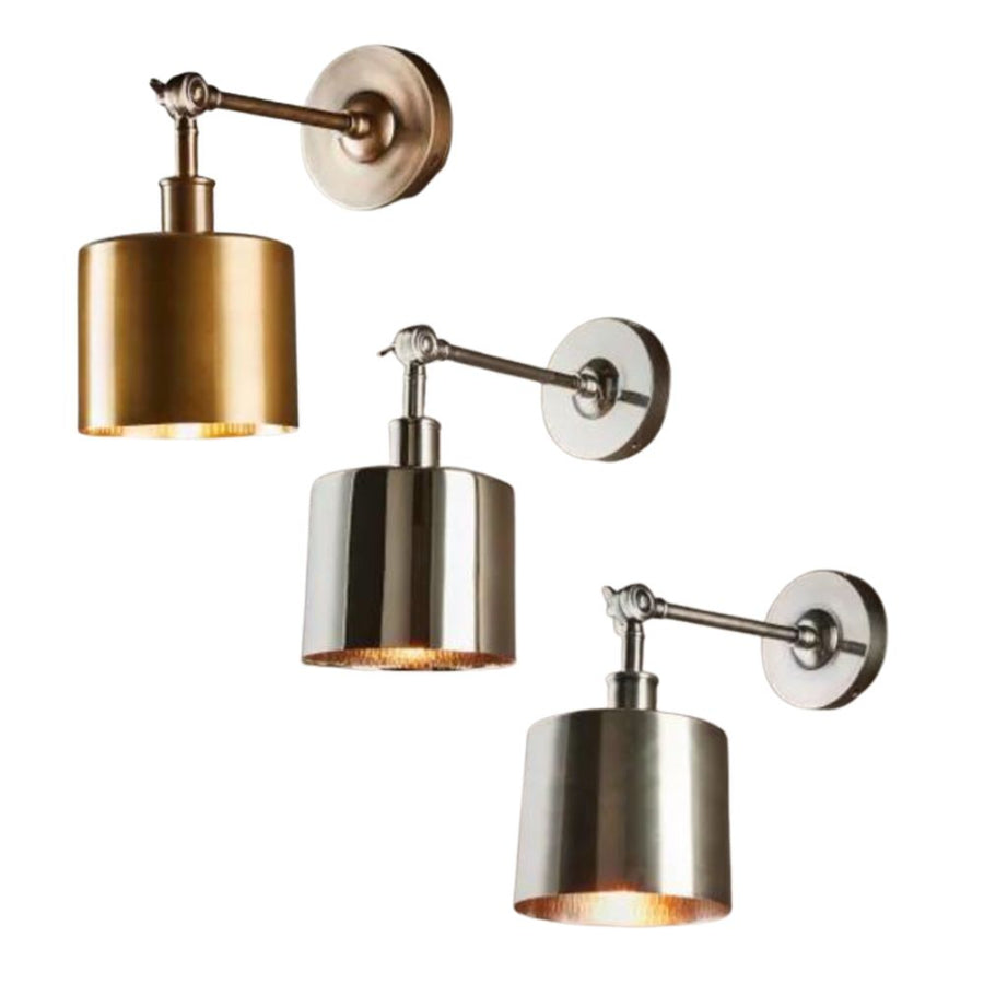 Emac & Lawton PORTOFINO - 1 Light Interior Metal Shade Wall Light-Emac & Lawton-Ozlighting.com.au