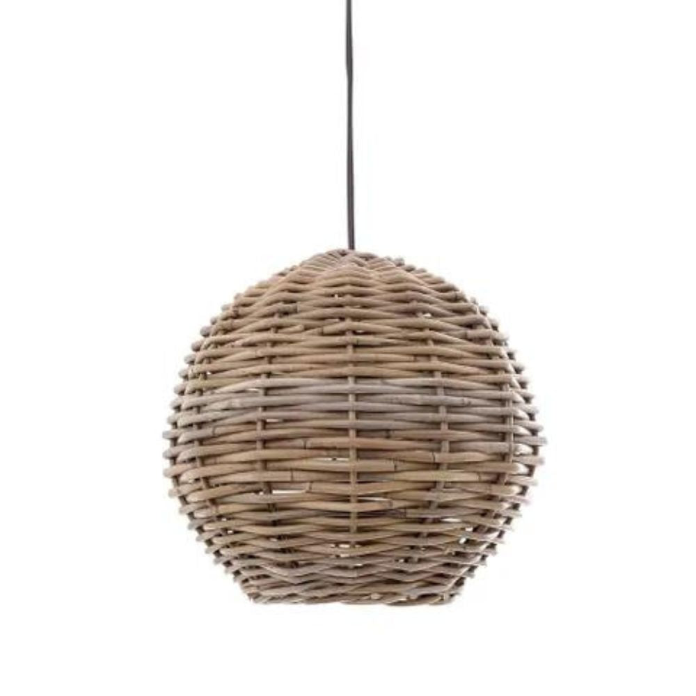 Emac & Lawton Pendant - 1 Light Rattan Round-Emac & Lawton-Ozlighting.com.au