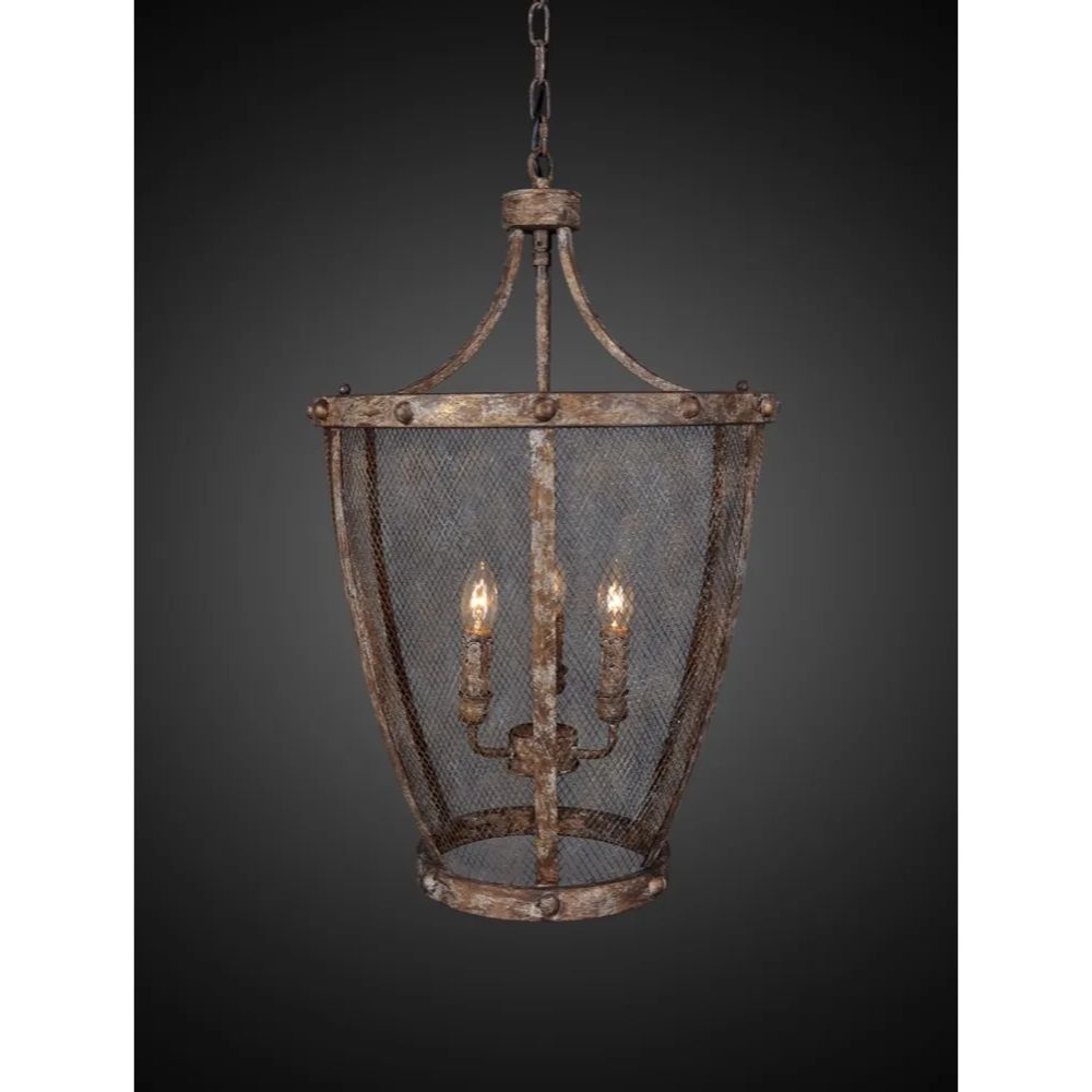 Emac & Lawton SAINT REMY Pendant - 3 Light, Rust-Emac & Lawton-Ozlighting.com.au