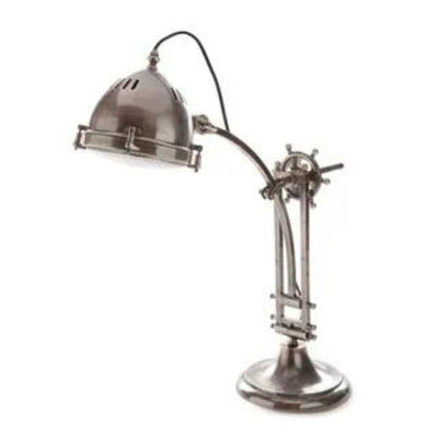 Emac & Lawton SEABURY - 25W Antique Silver Desk Lamp-Emac & Lawton-Ozlighting.com.au