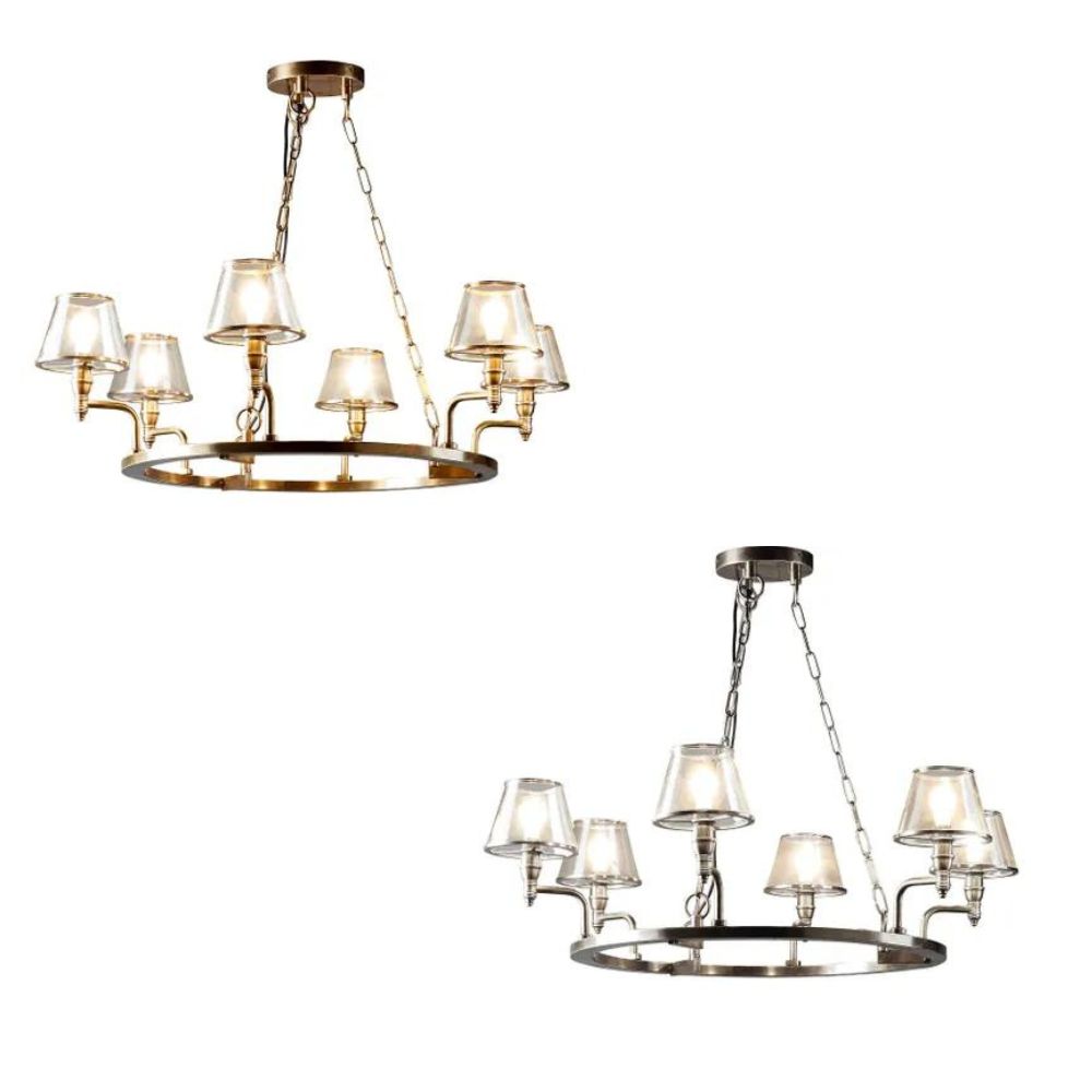Emac & Lawton SIENNA Chandelier - Max. 40W 6 Light-Emac & Lawton-Ozlighting.com.au