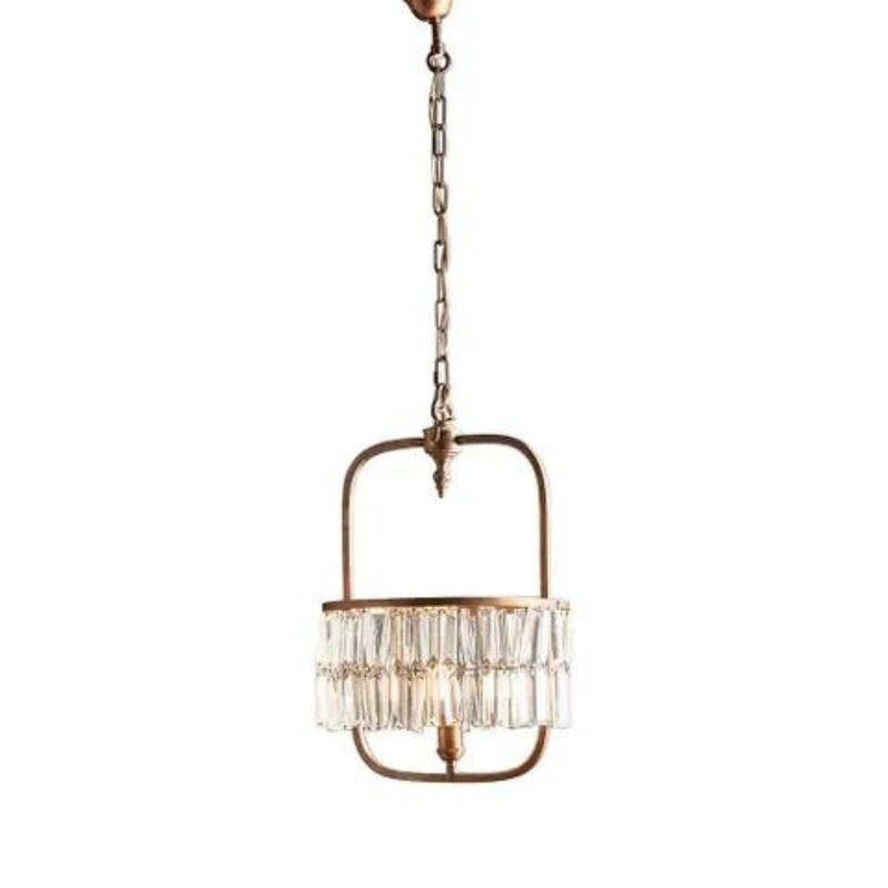 Emac & Lawton TORONTO - 1 Light Glass Crystal Chandelier Pendant-Emac & Lawton-Ozlighting.com.au