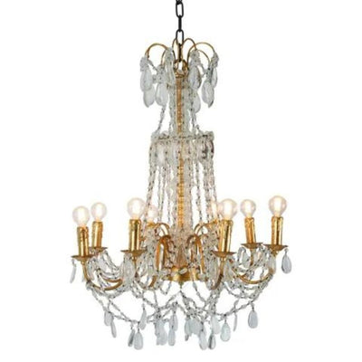 Emac & Lawton TOULON - 8 Light Glass Crystal Chandelier Pendant-Emac & Lawton-Ozlighting.com.au