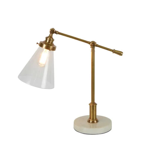 Emac & Lawton VERONA - 25W Table Lamp With Marble Base-Emac & Lawton-Ozlighting.com.au