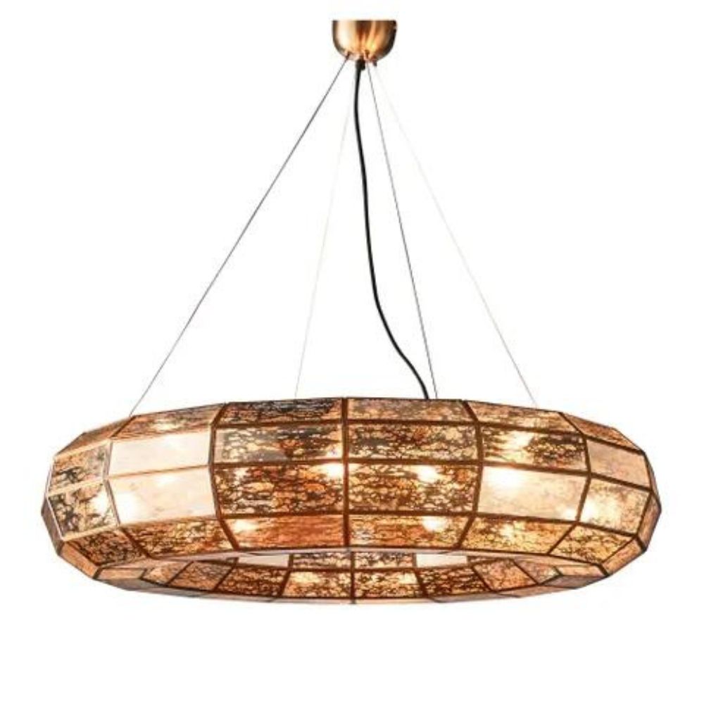 Emac & Lawton VICTORIA Pendant - 25W, Antique Brass-Emac & Lawton-Ozlighting.com.au