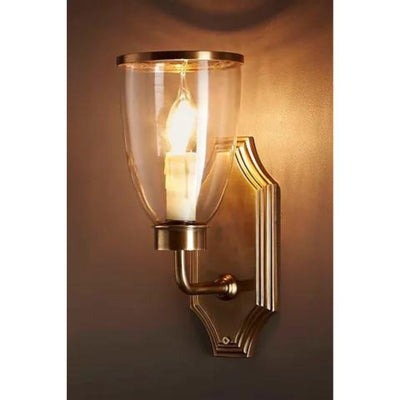 Emac & Lawton WESTBROOK - 25W Wall Light With Glass Shade-Emac & Lawton-Ozlighting.com.au