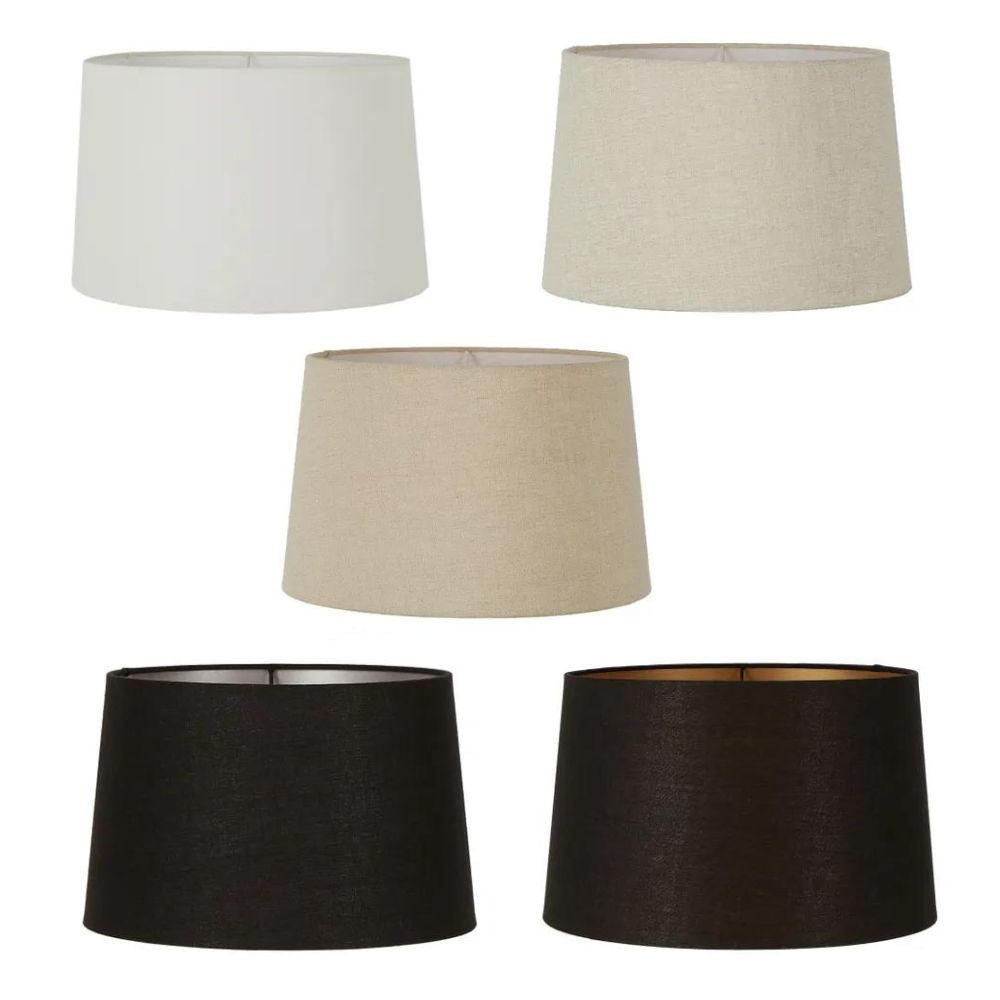 Emac & Lawton XXS/XS/S/M/L/XL/XXL/XXXL Lamp Shade - Linen Drum-Emac & Lawton-Ozlighting.com.au