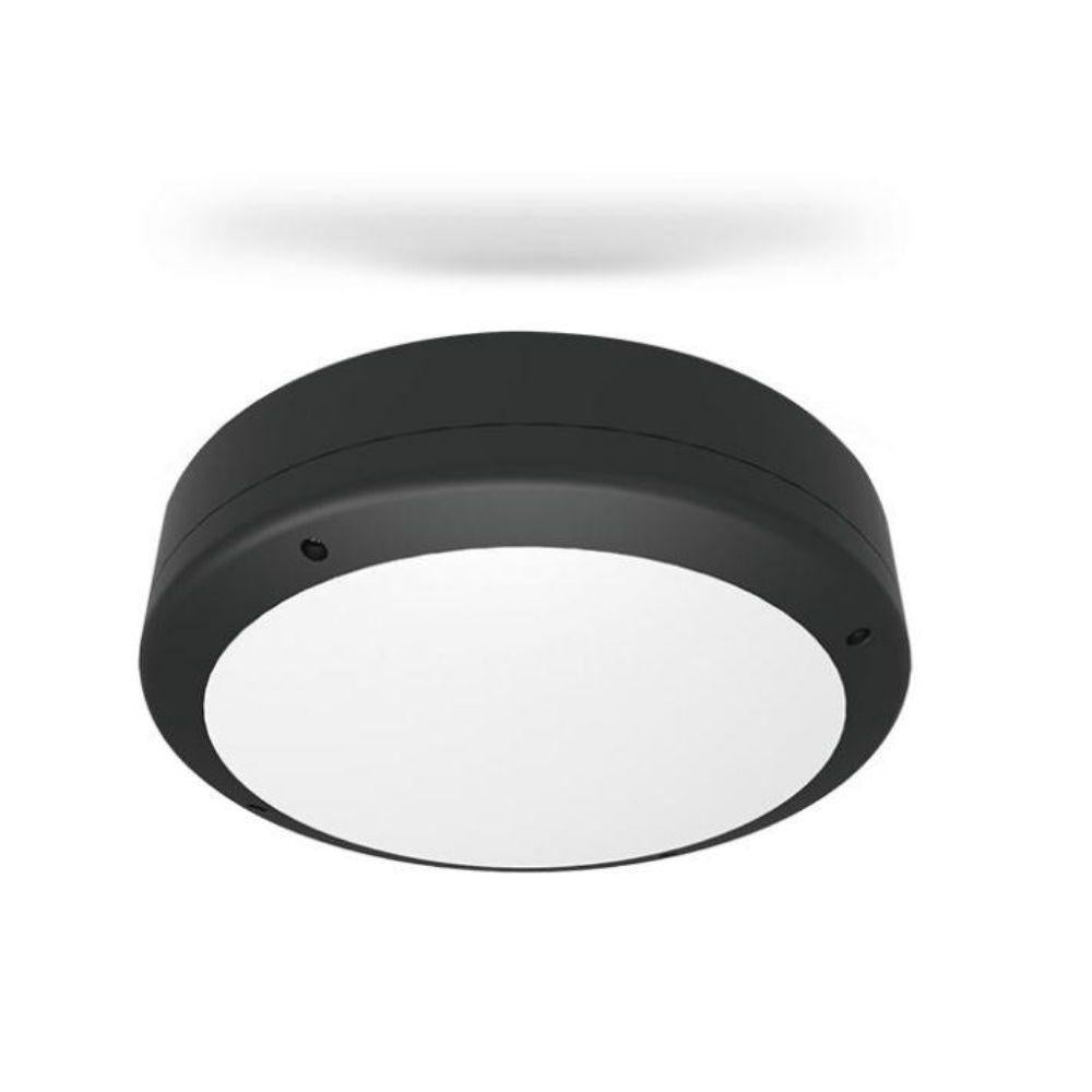 Energetic ROTUNDA LED Bunker Light - 9W/18W, IP65, Round, 265mm, 350mm, Black-Energetic Lighting-Ozlighting.com.au