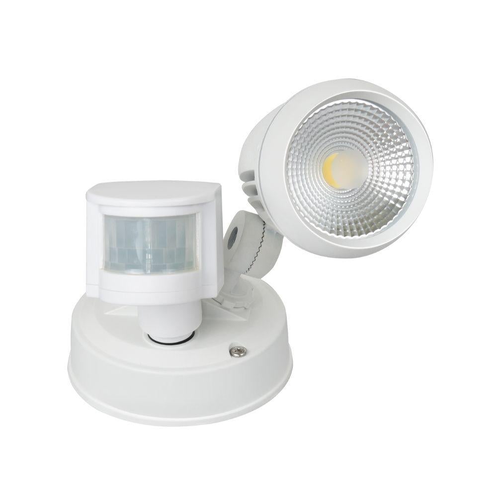 Energetic SECULITE-SINGLE-PIR - 10W LED Single Head Exterior Spotlight Security Light With Sensor IP54 - 5000K-Energetic Lighting-Ozlighting.com.au