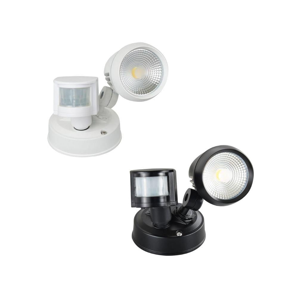 Energetic SECULITE-SINGLE-PIR LED Spotlight - 10W, 5000K, IP54, Single, with Sensor-Energetic Lighting-Ozlighting.com.au