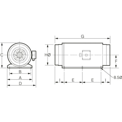 FANTECH TRADE - TD SILENT - In-Line Duct Mounted Fan IP44-Fantech Trade-Ozlighting.com.au