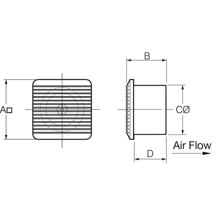 Fantech Trade EDM - Wall Mounted Fan IPX4-Fantech Trade-Ozlighting.com.au