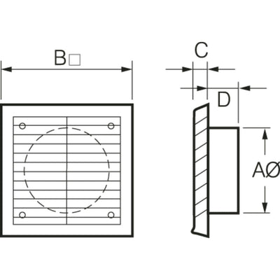 Fantech Trade External Grilles to Duct Connector-Fantech Trade-Ozlighting.com.au