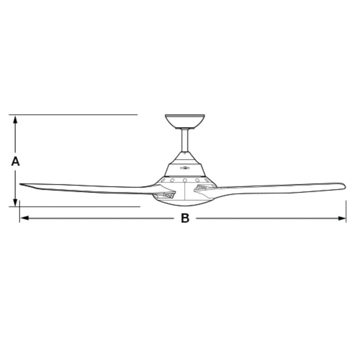 Fantech Trade FLAIR - 3 Blade 1473mm 58" Ceiling Fan with Motor & LED Light-Fantech Trade-Ozlighting.com.au