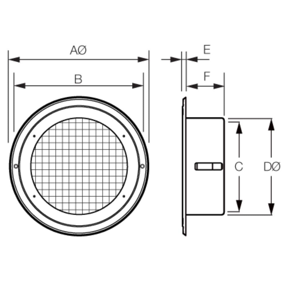Fantech Trade Grille - External Eave-Fantech Trade-Ozlighting.com.au