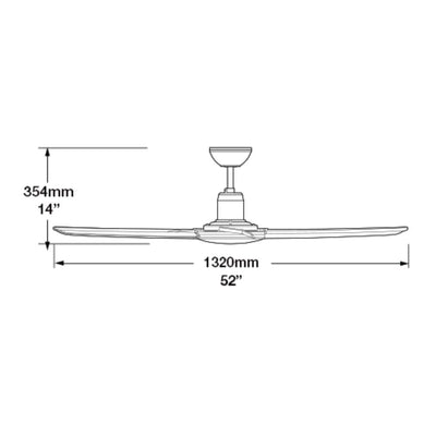 Fantech Trade JULIET - 4 Blade 1320mm 52" ABS AC Ceiling Fan IP55-Fantech Trade-Ozlighting.com.au