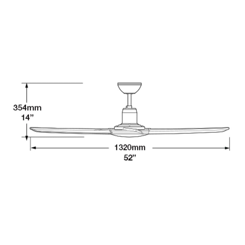 Fantech Trade JULIET - 4 Blade 1320mm 52" ABS AC Ceiling Fan IP55-Fantech Trade-Ozlighting.com.au