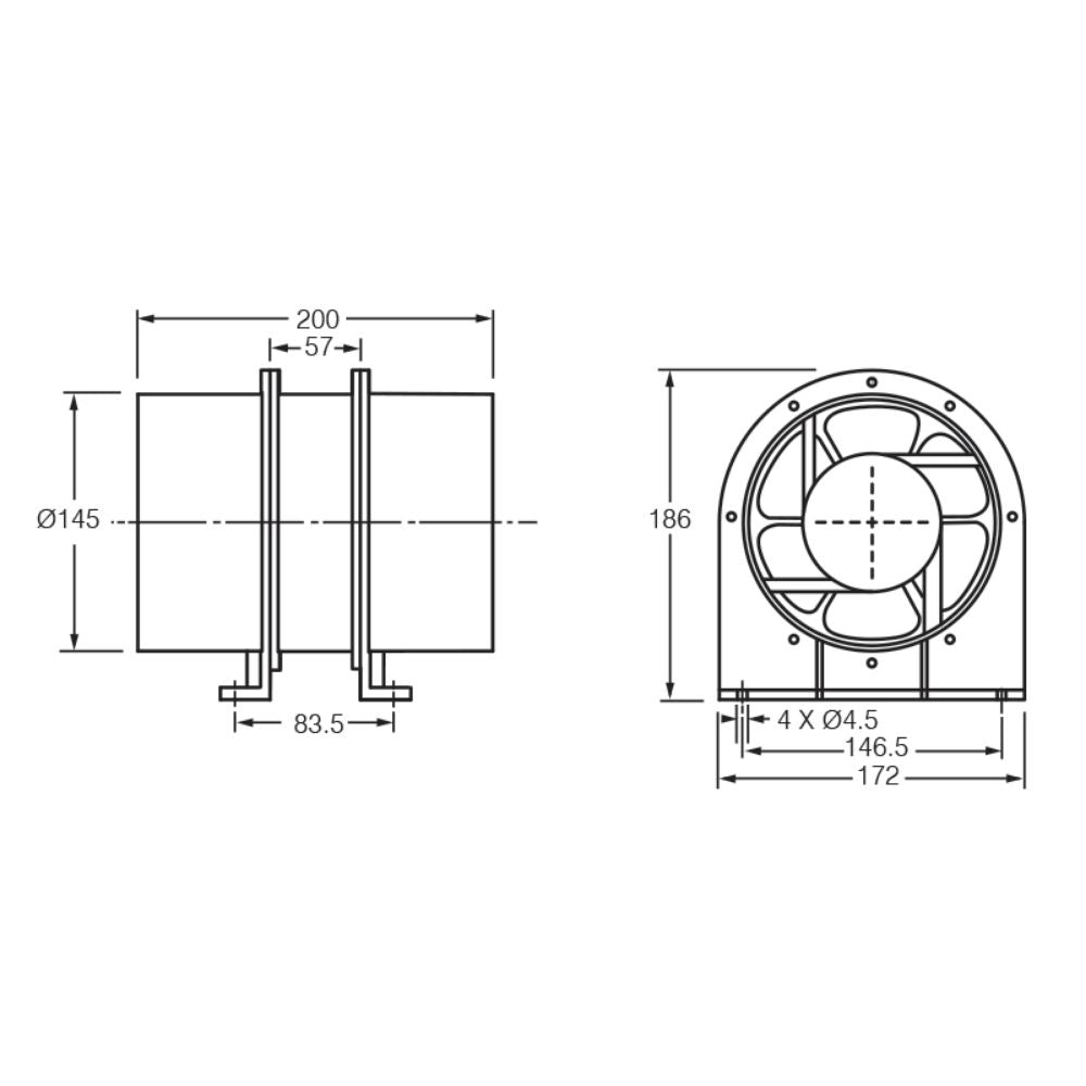 Fantech Trade MINITUBE Duct - In-Line, Mounted Fan IP44-Fantech Trade-Ozlighting.com.au