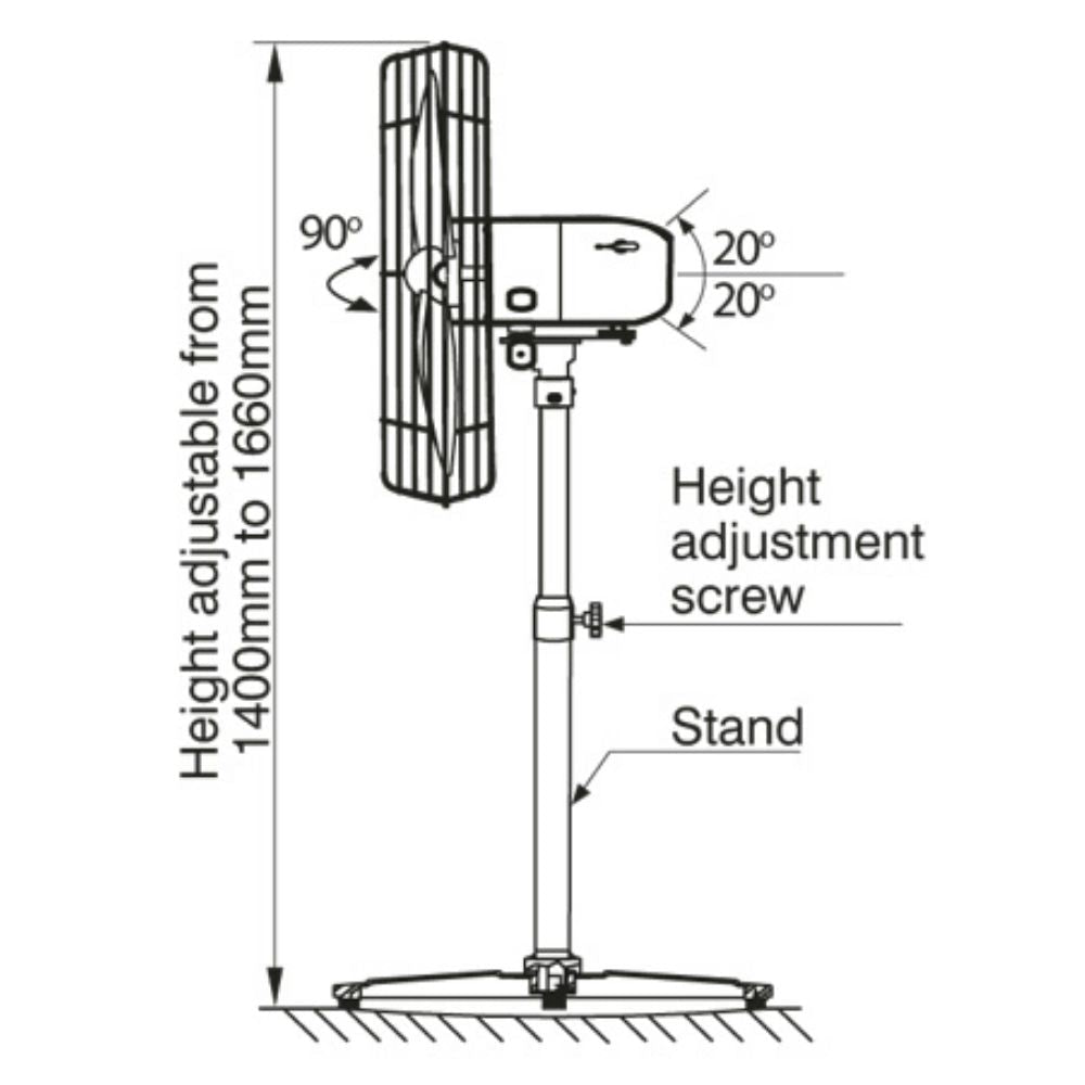 Fantech Trade Pedestal & Wall Mounted Cooling Fans-Fantech Trade-Ozlighting.com.au