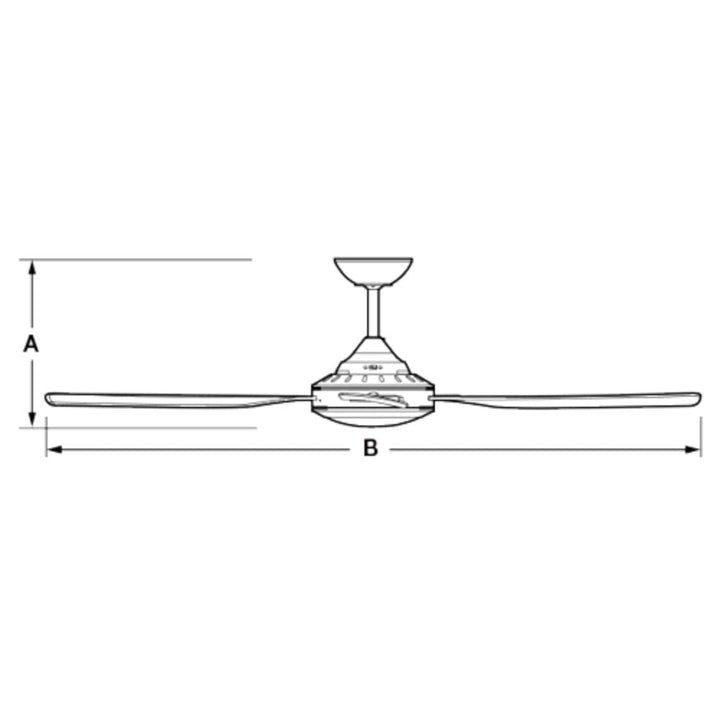 Fantech Trade QUINTON-52 - 4 Blade 1320mm 52" AC Ceiling Fan-Fantech Trade-Ozlighting.com.au