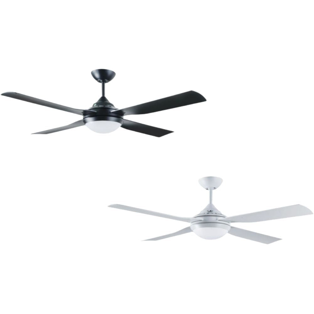 Fantech Trade QUINTON-52-LED-LIGHT AC Ceiling Fan - 4 Blade 1320mm 52", 18W Tri-Colour Switchable LED Light-Fantech Trade-Ozlighting.com.au