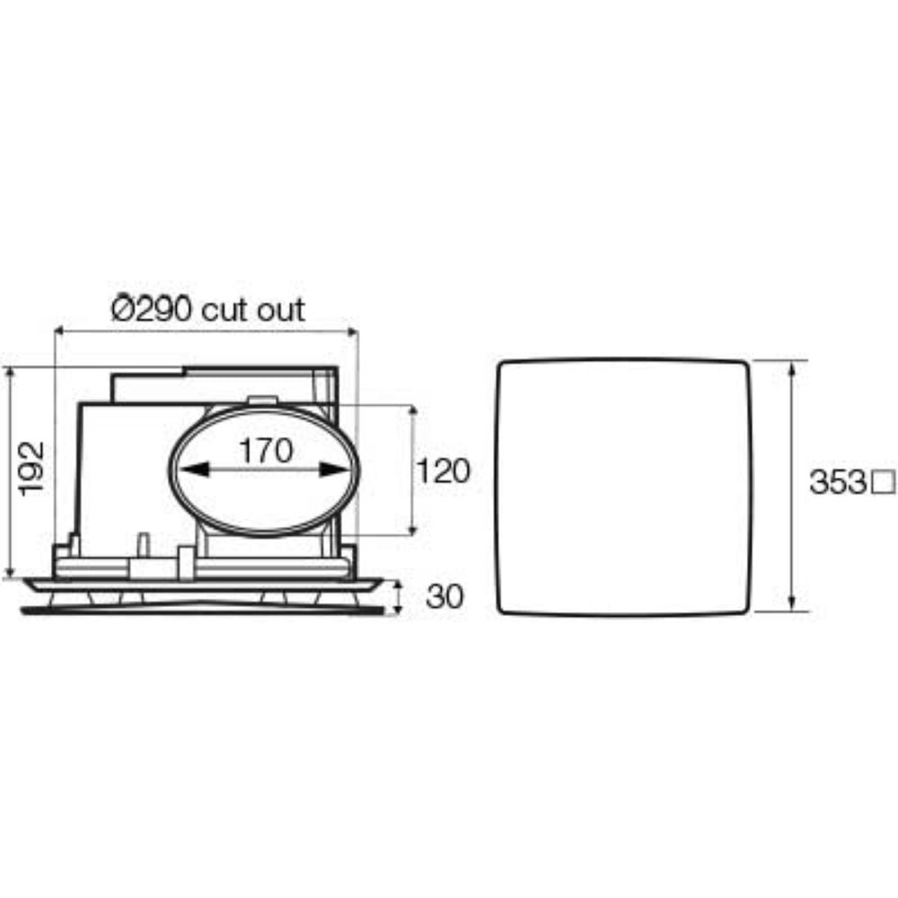Fantech Trade RAPID RESPONSE 250 Ceiling Exhaust Fan - Grille IPX4-Fantech Trade-Ozlighting.com.au