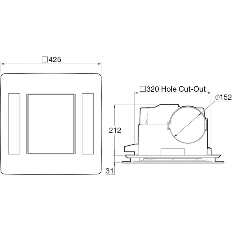 Fantech Trade Response Radiance - Square Exhaust fan with Light - IPX4-Fantech Trade-Ozlighting.com.au