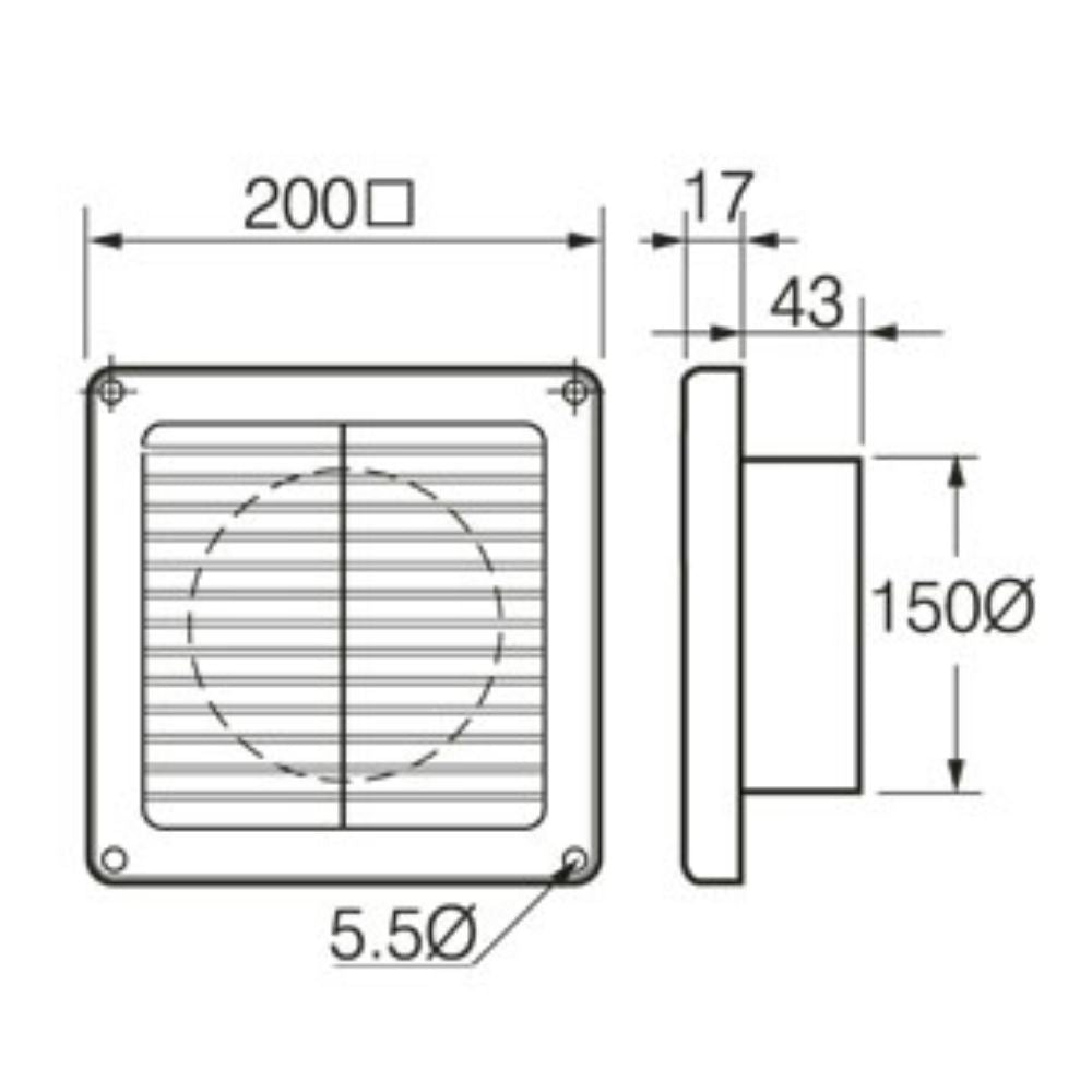 Fantech Trade SLIMFIT Grille - External Eave-Fantech Trade-Ozlighting.com.au